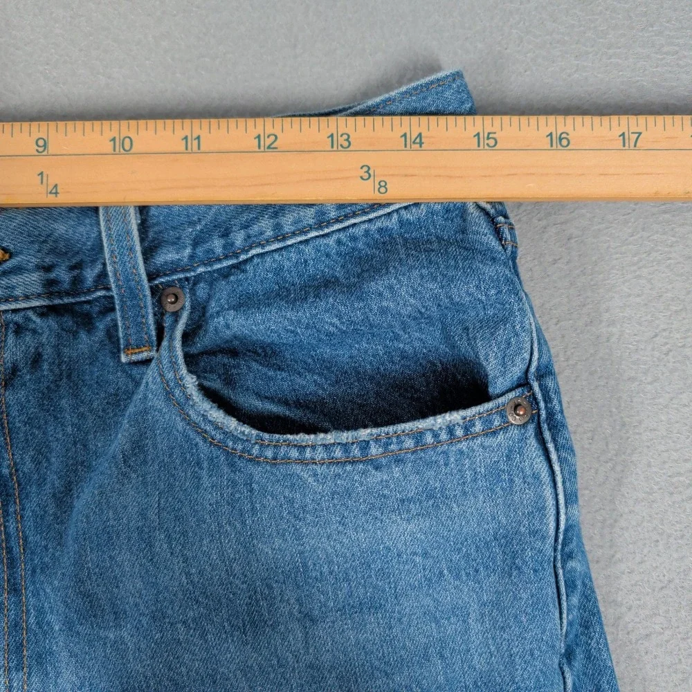 Levi's Jeans Women 30 Blue High Waisted‎ Straight Distressed A0092-0007 Denim